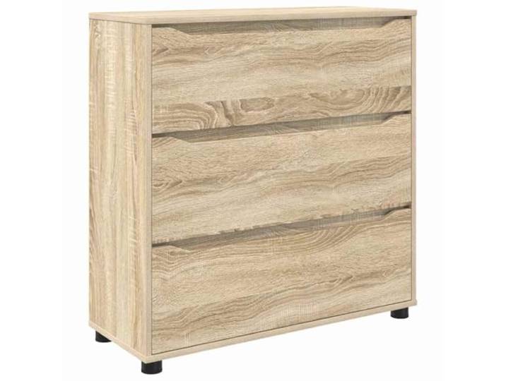 Heofavd Aufbewahrungsschrank Kommode Sonoma-Eiche 80x31x81cm
