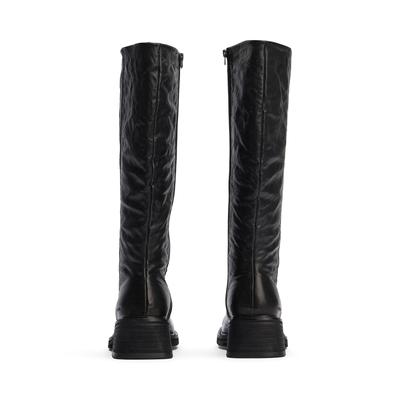 Stiefel G-STAR "Trent X-HGH LEA-Stiefel", Damen, Gr. 37, schwarz, 100% Leder, Schuhe Stiefel