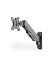 DIGITUS Universal Single Monitorhalter mit Gasdruckfeder Wandmontage Schwarz (DA-90396)