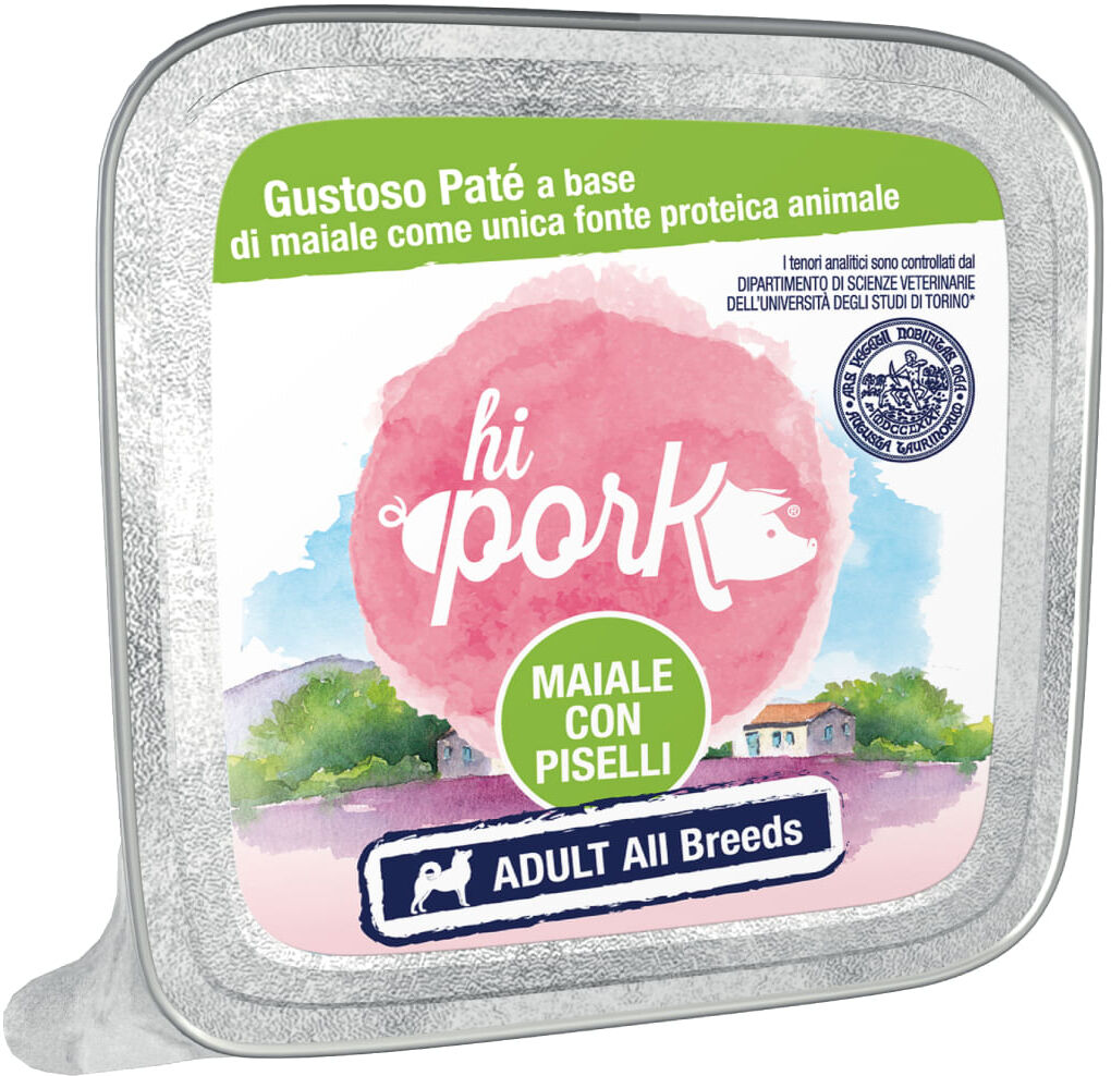 Hi Pork Dog Vaschetta Multipack 32x100G MAIALE CON PISELLI