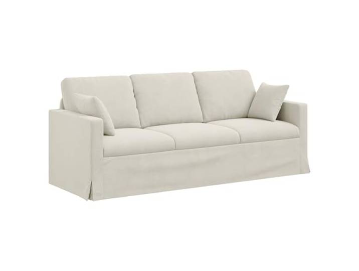 Todiikf Modulares 2-Sitzer Sofa Samt Couch Creme, 198 x 78 x 80 cm Ergonomische 2-teilige Samtcouch mit Holzarmlehnen für modernes Wohnzimmer & Schlafzimmer. Flexibel modulierbar.