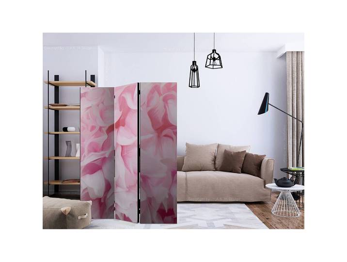 Paravent Azalea 3-teilig Vlies / Buche Pink/Weiß/Pink 135 x 172cm