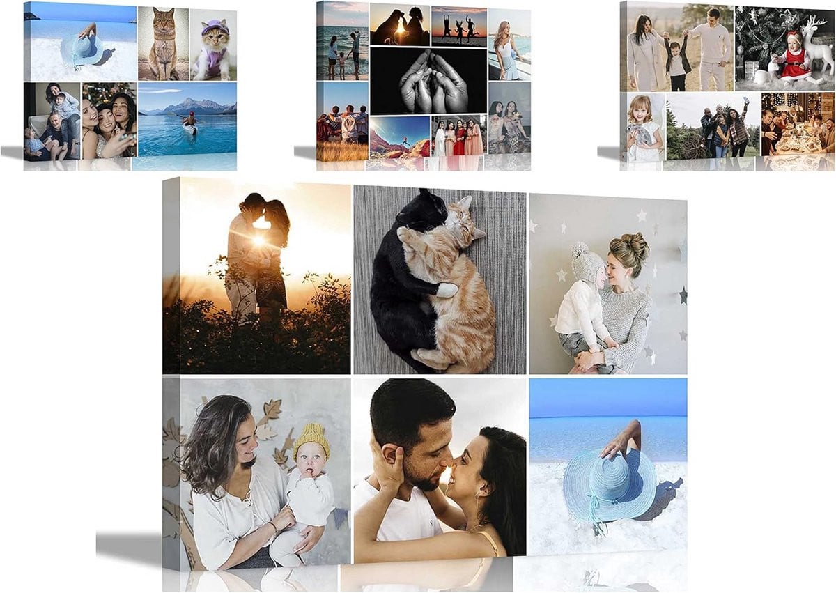 Gepersonaliseerd Canvas Schilderij met 6 Foto's voor Volwassenen
