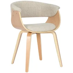CLP Stuhl Bruce Stoff natura   Farbe: creme, Gestell Farbe: natur