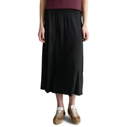 Jerseyrock MARC O'POLO DENIM, Damen, Gr. L, schwarz, Web, Obermaterial: 97% Viskose, 3% Elasthan, ausgestellt ca. Mitte Wade, Röcke, aus LENZING ECOVERO, ausgestellt