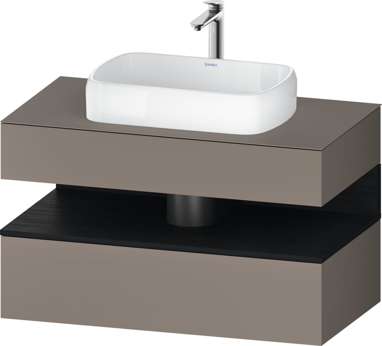 Duravit Waschtischunterschrank Qatego 100x55x60cm, E sw/Bas m, Pl, Nischenb (QA4731016430010)