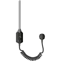 LuxeBath Heizstab 300 W Schwarz – Elektrischer Heizstab mit Thermostat & Temperaturregler, Heizpatrone mit Stecker für Badheizkörper &