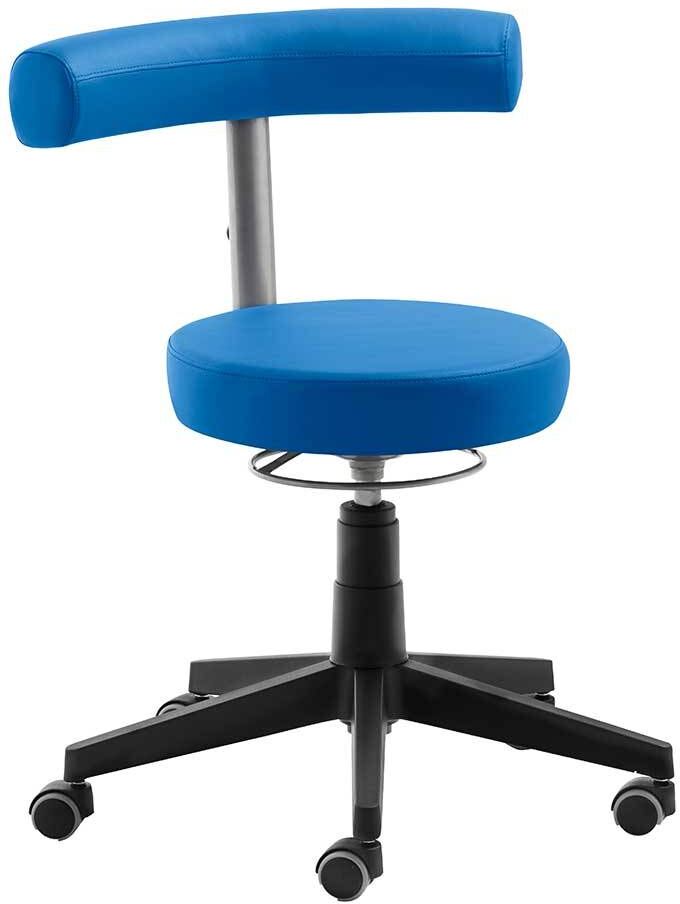Pharao24.de Höhenverstellbarer Arbeitshocker in Blau Schwarz