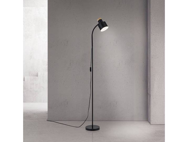 ORION Stehlampe Gili, schwarz, für Wohn- / Esszimmer, Metall, Modern, Leselampe