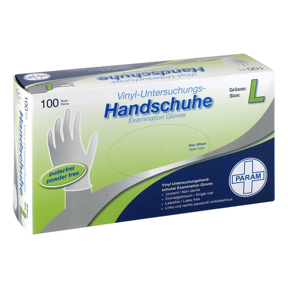 Param GmbH Handschuhe Einmal Vinyl puderfrei L 00990273
