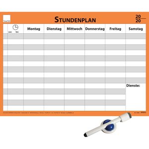 TimeTex Stundenplan 10762, Wandplaner, abwischbar, mit Stift und Halter, (B/H) 100 x 70cm