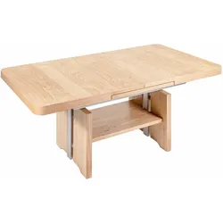 COUCHTISCH höhenverstellbar und ausziehbar Cantara 140x56x80 Eiche