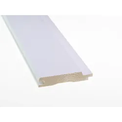 Nordische Fichte Profilholz, 19x96mm, KD, glatt gehobelt, Weiß, Rückseite grundiert, 1 Farbauftrag, Schattenfuge 10 mm