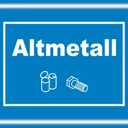 HB-Druck Altmetall Mülltrennung Schild Text Symbol Blech Dose Schraube waagerecht A3 (297x420mm)