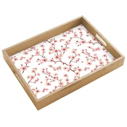 TABLETT Kirschblüte - Zweige - Rosa Tray 40x30 cm