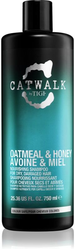 TIGI Catwalk Oatmeal & Honey shampoing nourrissant pour cheveux secs et sensibilisés 750 ml