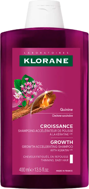 Klorane Quinina Champô Acelerador de Crescimento Adenosina 400ml