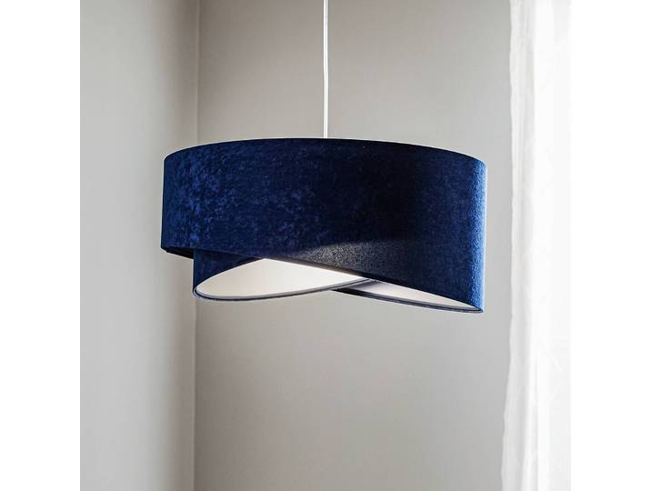 Hängelampe Vivien Maco Design, dimmbar, blau, für Wohn- / Esszimmer, Textil / Stoff / Seide, Modern, Pendelleuchte