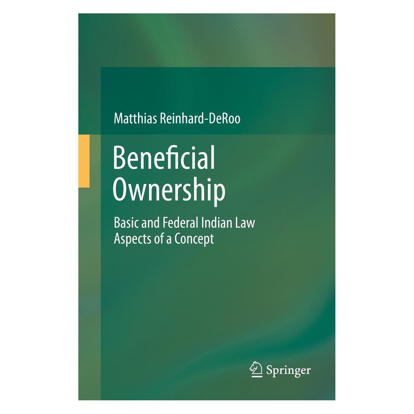 Springer Reinhard-DeRoo:Beneficial Ownership (9783319016856)