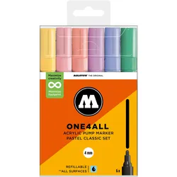 Molotow, Marker, Acrylmarker One4All 227HS Pastel Classic Set (6x)