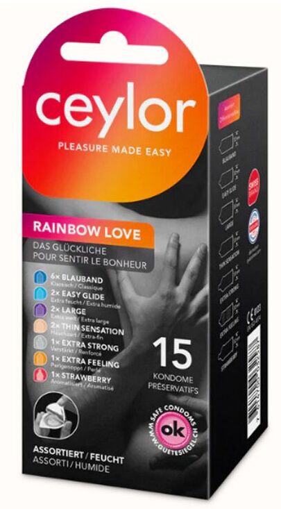 Ceylor Rainbow Love Präservativ 15 Stk St Kondome