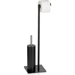 Toilettengarnitur STYLE (LBH 20x20x71 cm) - schwarz - LBH 20x20x71 cm