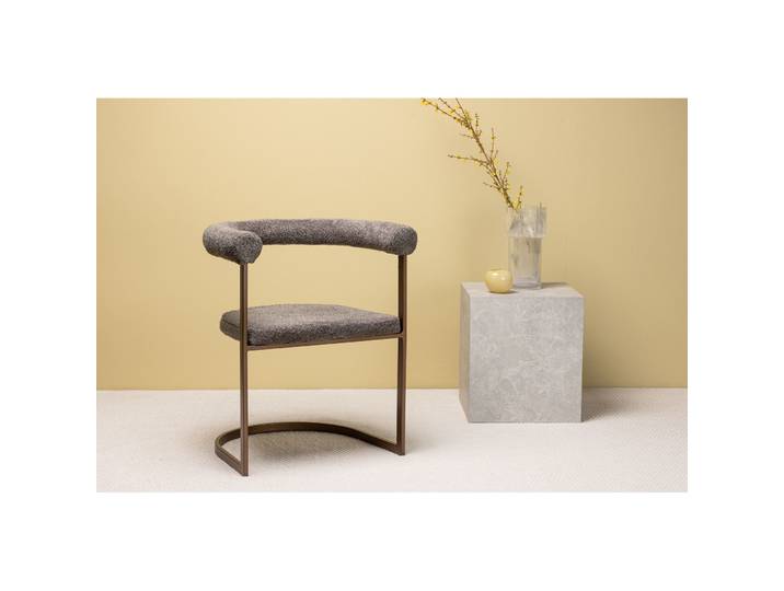 Stuhl 2er-Set Altus Braun Polyester/Stahl