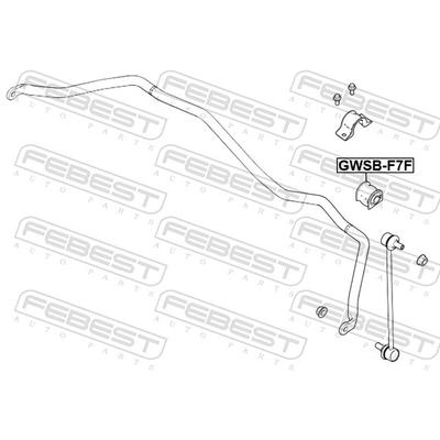 FEBEST Lagerung, Stabilisator gwsbf7f Vorderachse für GREAT WALL
