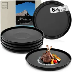 Sänger Geschirr Speiseteller Set Madeira, Teller, Schwarz