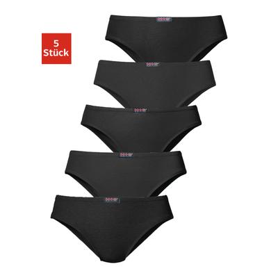 Slip H.I.S, Damen, Gr. 46, Jersey, schwarz, Jersey, Obermaterial: 95% Baumwolle, 5% Elasthan, unifarben, körpernah, Unterhosen Slip, aus elastischer Baumwoll-Qualität