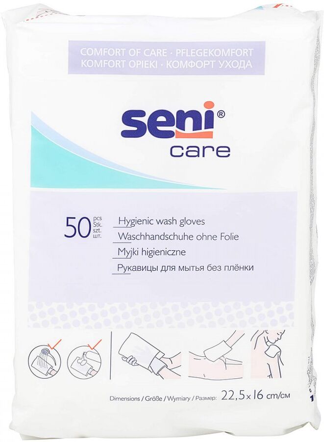 Seni Waschhandschuhe unfoliert 50stk