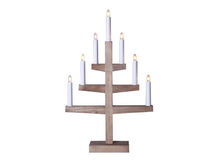 Star Trading Chandelier Trapp 54 cm teinté brun