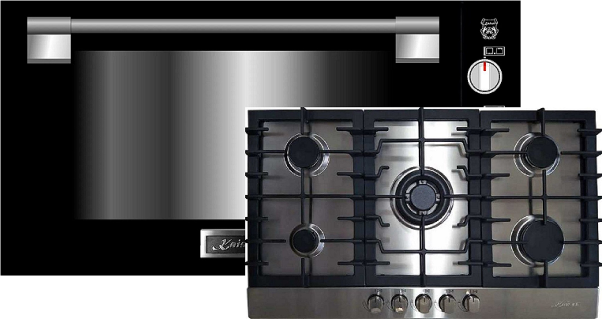 Herd Set/ Kaiser EG 9371 Einbau Gasbackofen 90cm + KG 9356 Gaskochfeld 86 cm