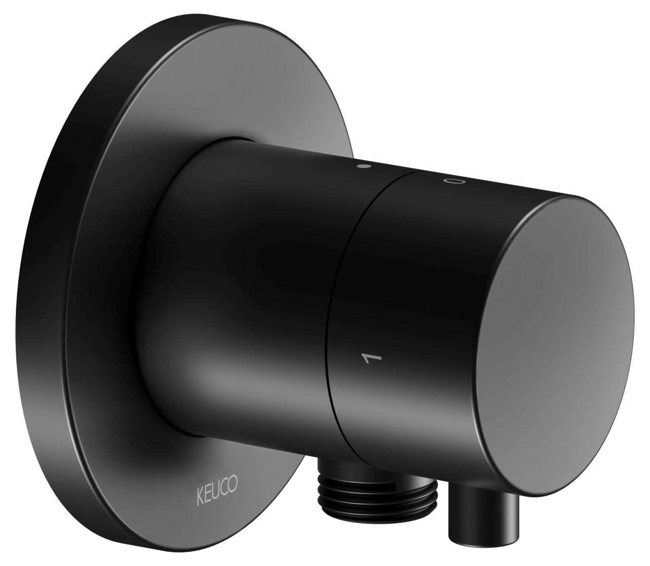 Keuco IXMO Black Selection Umstellventil m. Absperrung m. Schlauchanschluss, ru., schwarz matt 59557371101