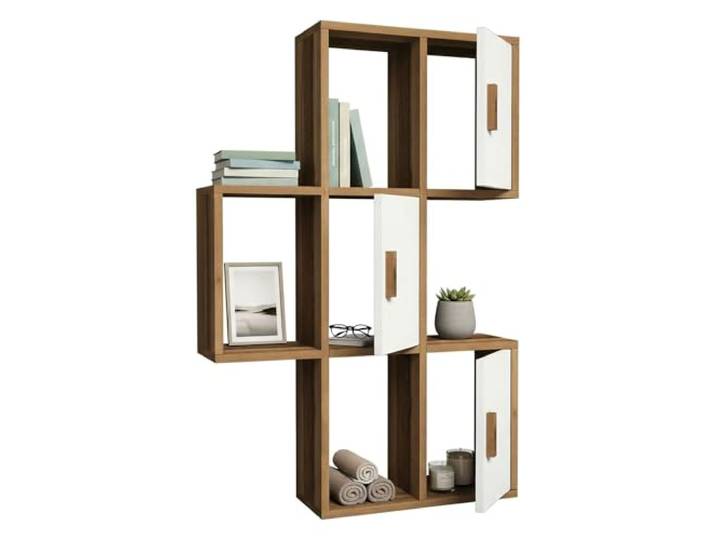 Dmora Regal Lunara 50x20x112,6h cm Braun, 6 Böden