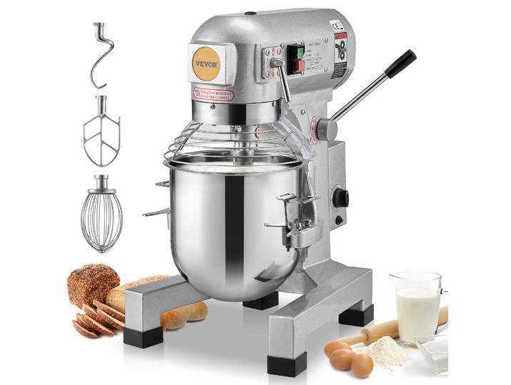 SucceBuy 10L/14L/28.5L/18.7L mélangeur alimentaire Commercial mélangeur sur socle Commercial avec 3 vitesses réglables 550W 1100W mélangeur de pâte