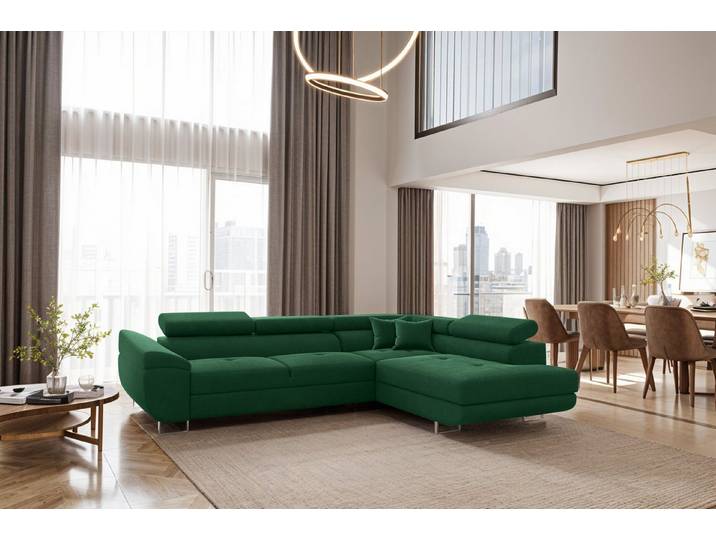 Kaiser Möbel Ecksofa FALIO L mit Schlaffunktion, modern für Wohn- und Schlafzimmer, Mit Schlaffunktion und Bettzeugablage