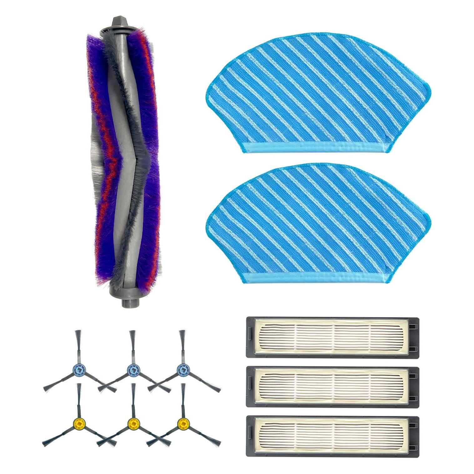 Midea M7 Spare Parts Kit: Side Brush×6pcs, Main Brush×1pc, HEPA Filter×3pcs, Mopping Cloth×2pcs (12175000A43592)