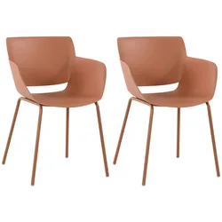 CLP 2er Set Stuhl Alpena - Farbe: terracotta