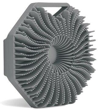 Everyday Crate Silicone Body Scrubber Brush With Strap Hygienic Bath Brush For Gentle Exfoliation & Travel grey