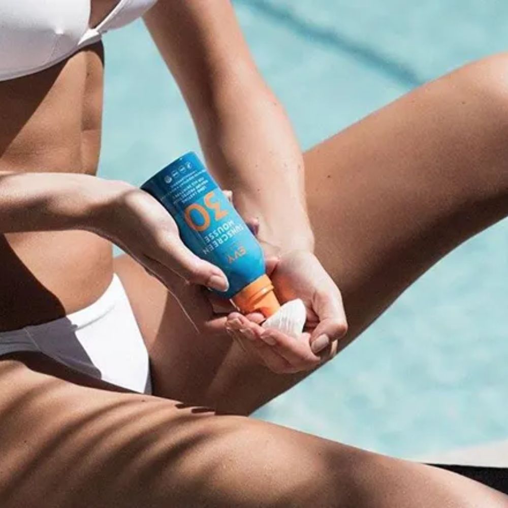 Evy Technology Mousse solar de larga duración y alta protección FPS para niños y adultos 100mL SPF50