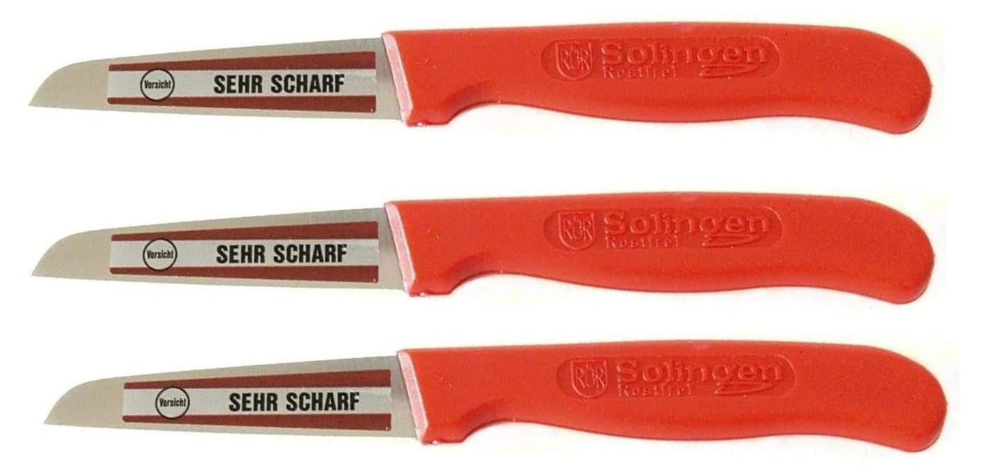 Dripio Set van 3 roestvrijstalen schilmesjes met 6,5 cm lemmet