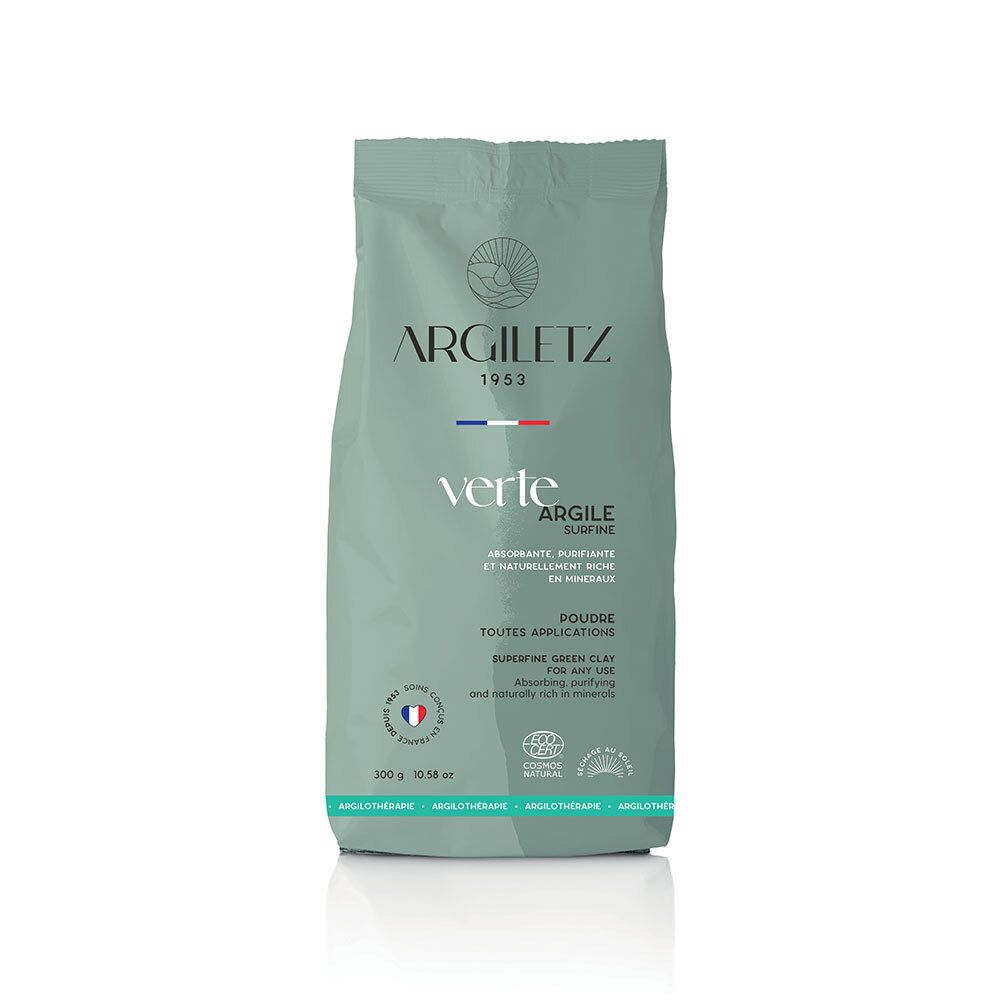 Argiletz Argile Verte Surfine - Poudre d'argile verte surfine. bt 300 g Puder