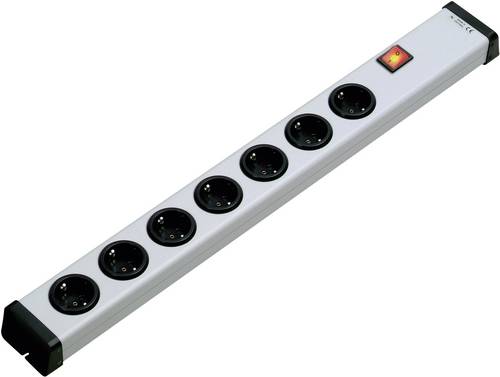 Ehmann 0201x00072300 Steckdosenleiste mit Schalter 7fach Weiß ohne Stecker 1St.