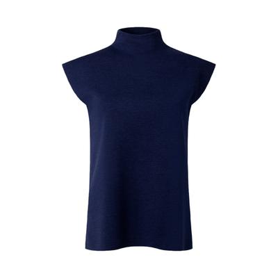 Pullunder MAERZ MUENCHEN "Maerz Muenchen 316200 Strickpullunder Damen Bekleidung", Damen, Gr. 46, blau, 100% Wolle, Pullover Pullunder