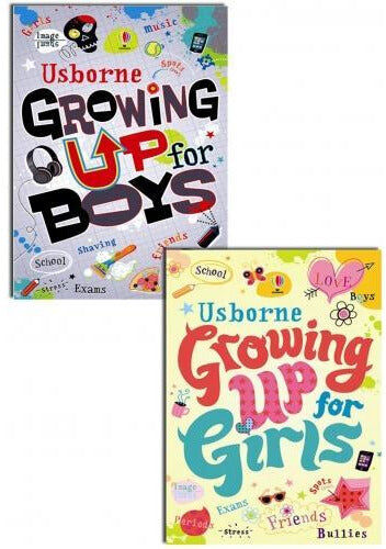 Usborne Growing Up For Girls And Boys Collection 2 Books Set Teens Young Adults