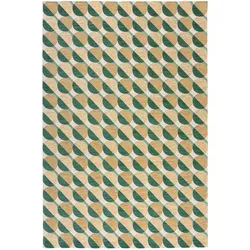TEPPICH COQUET, geometrisch, Grün-Natur, 155 x 230 cm