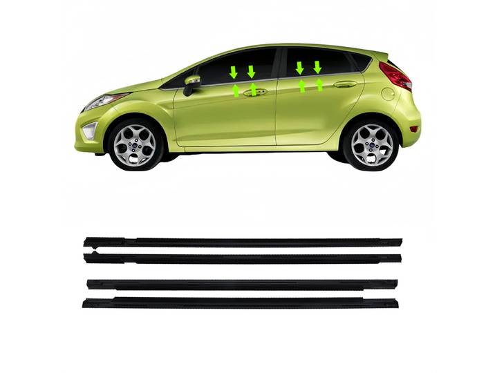 Bande d'étanchéité pour porte extérieure avant arrière gauche droite, garniture de ceinture d'étanchéité pour Ford Fiesta 2009 2010 2011 2012 2013 2014