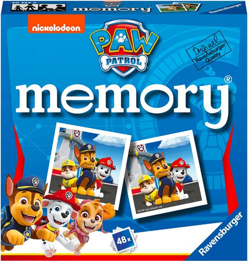 Paw Patrol Mini Memory Game for Children 3+ with 48 Cards, Ages 3+, Ravensburger