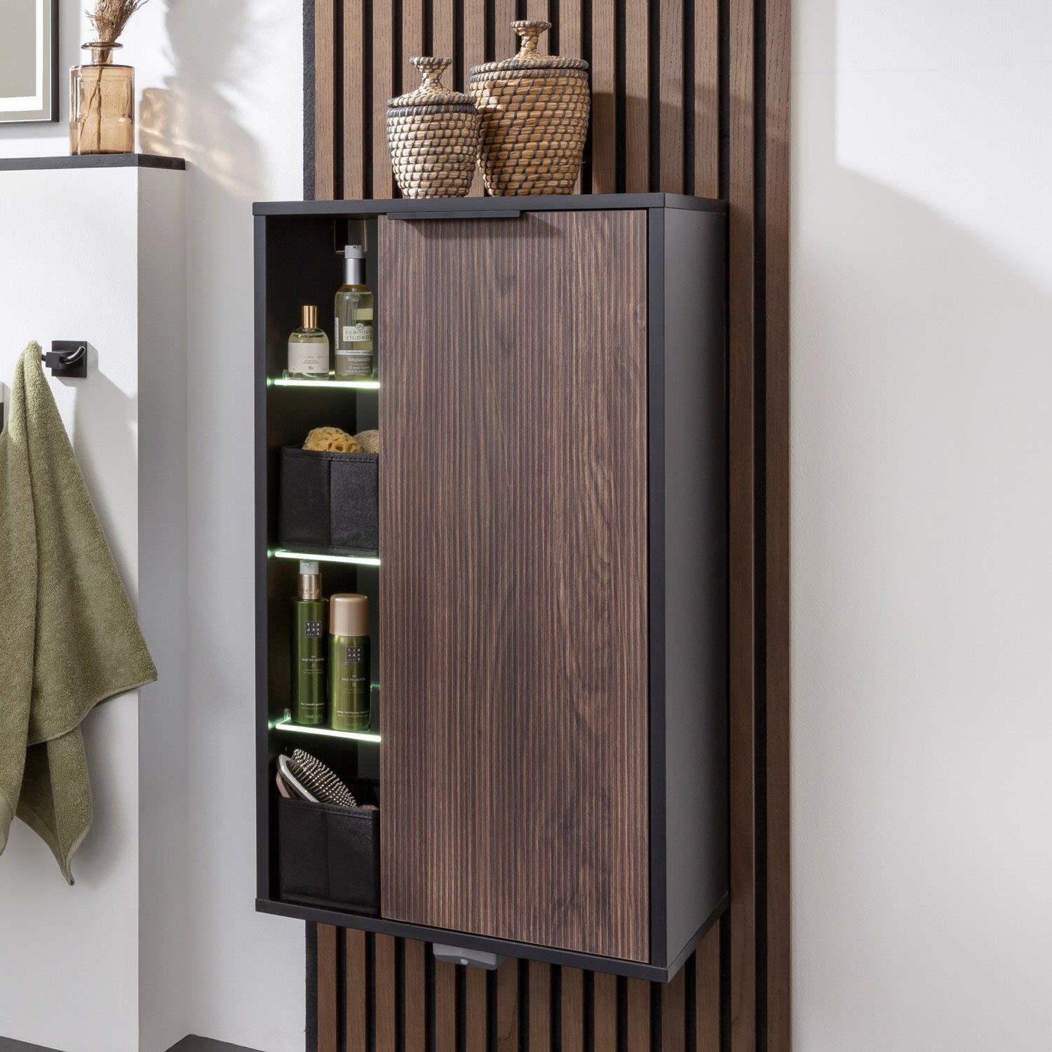 Fackelmann B.Paris Fach-Midischrank 47 x 84,2 cm, Anschlag rechts